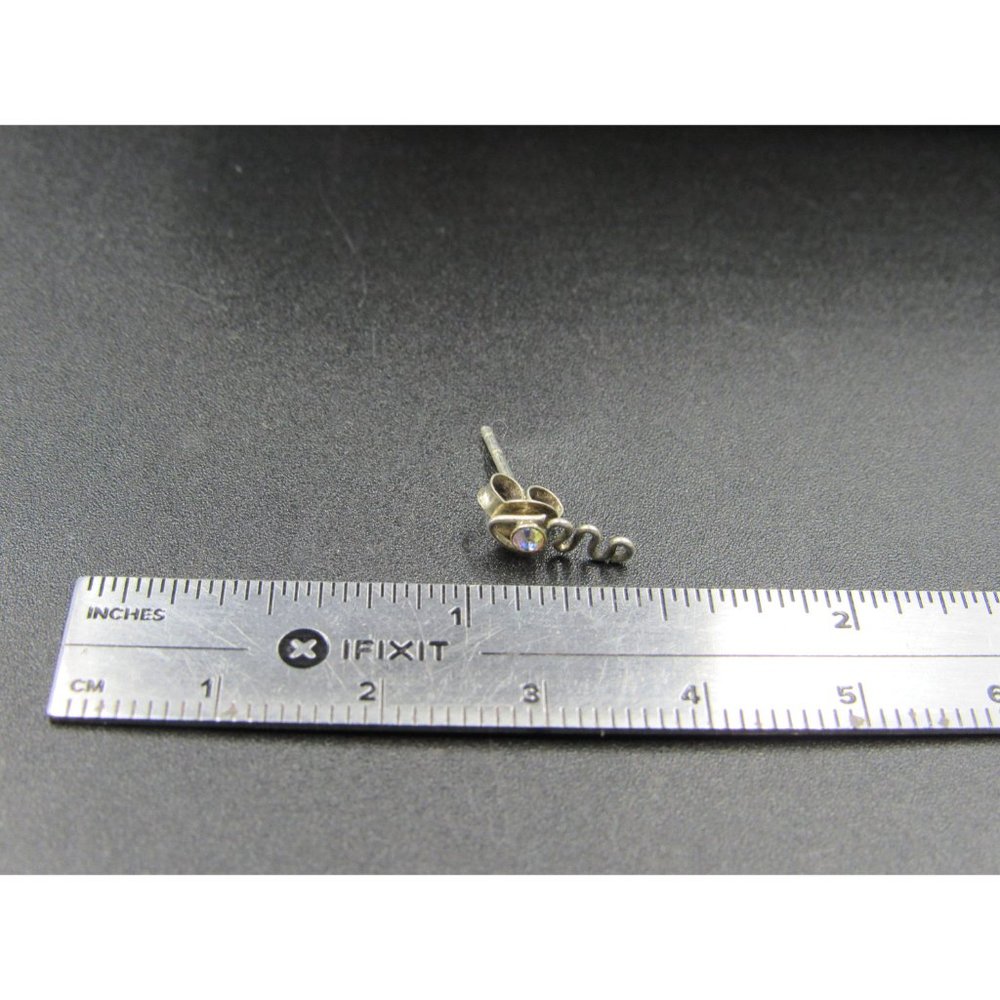 Sterling Silver Delicate Tiny Rustic Swirl Patter… - image 4